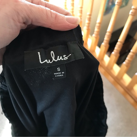 Lulus Off the Shoulder Romantic Ruffled Black Romper - Picture 8 of 9